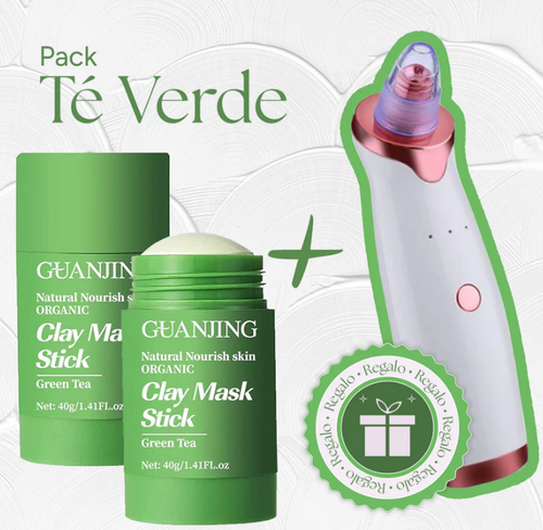 2x Mascarilla de Té Verde + Limpiador de Puntos Negros GRATIS